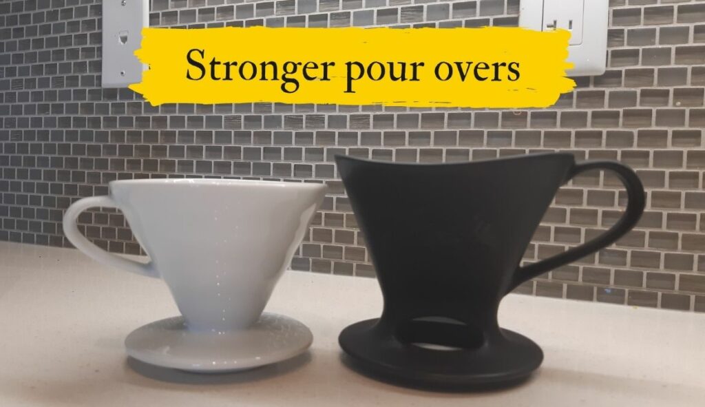 two pour over funnels
